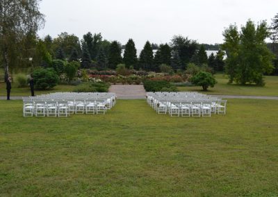 Set up for a Rose Garden Ceremony